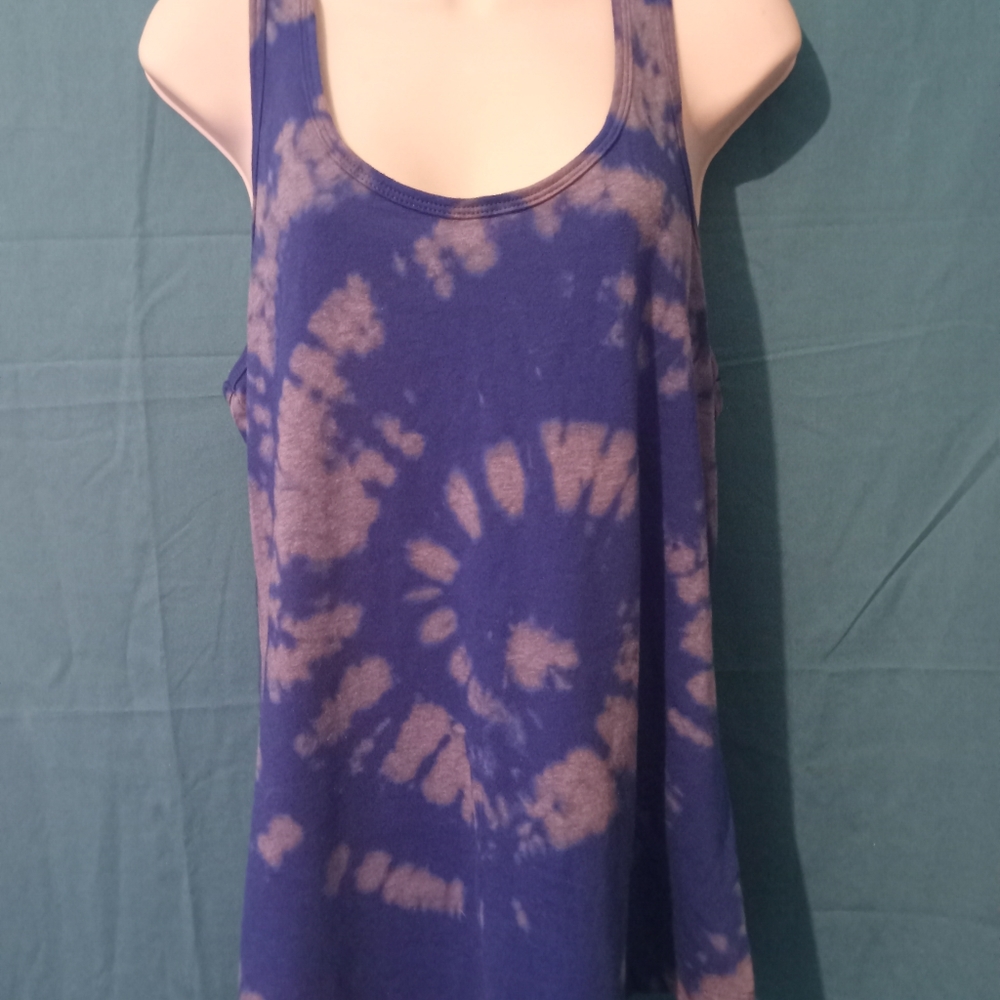 Hand dyed women's racerback tank top